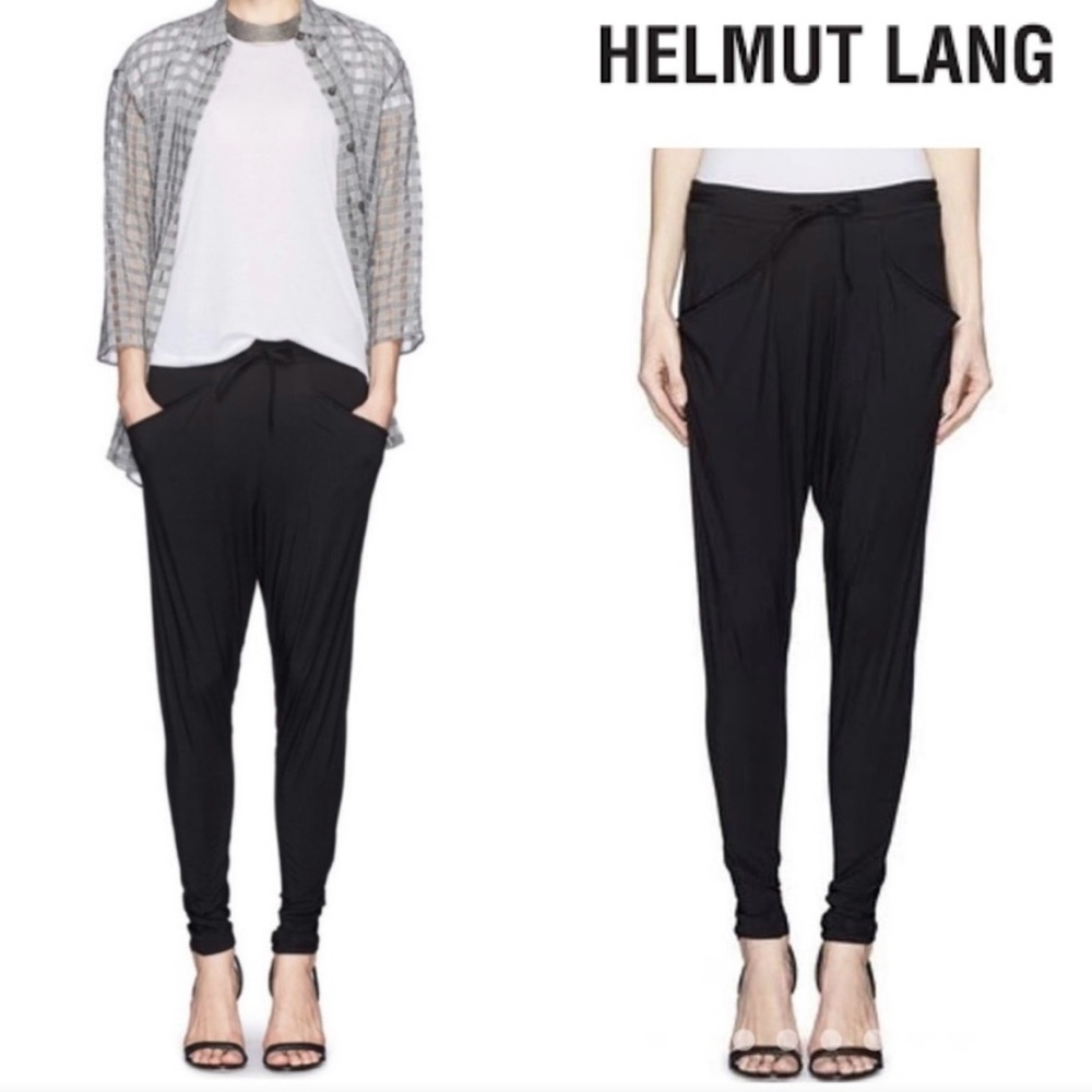 Helmut Lang Black Harem Jogger Pants